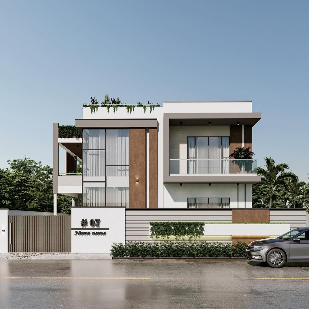 Adarsh Savana Villa 1 - Exterior Elevation and Architectural Detailing
