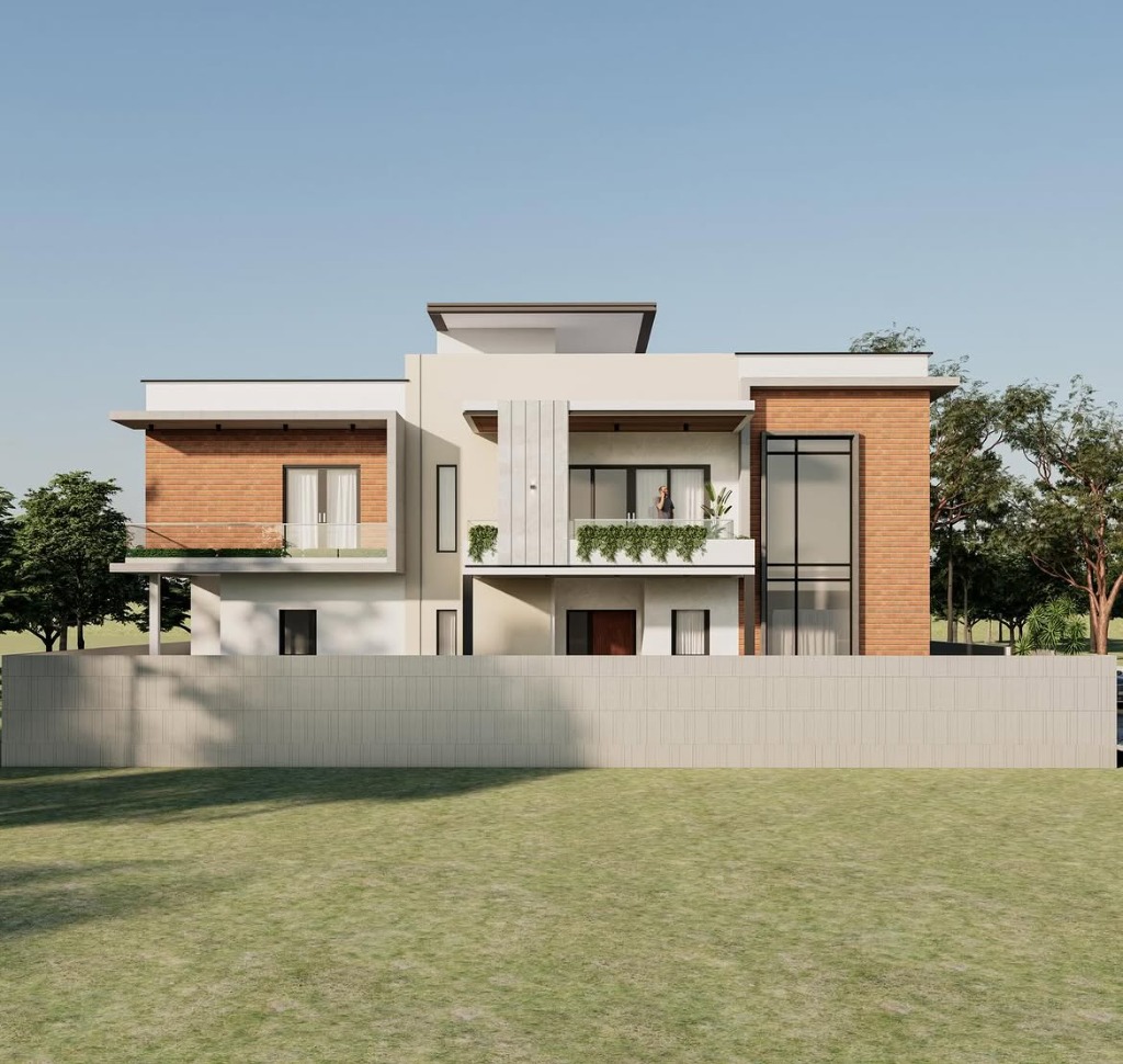 Adarsh Savana Villa 2 - Modern Architectural Facade and Balcony